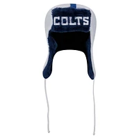 Men's New Era White Indianapolis Colts Helmet Head Trapper Knit Hat