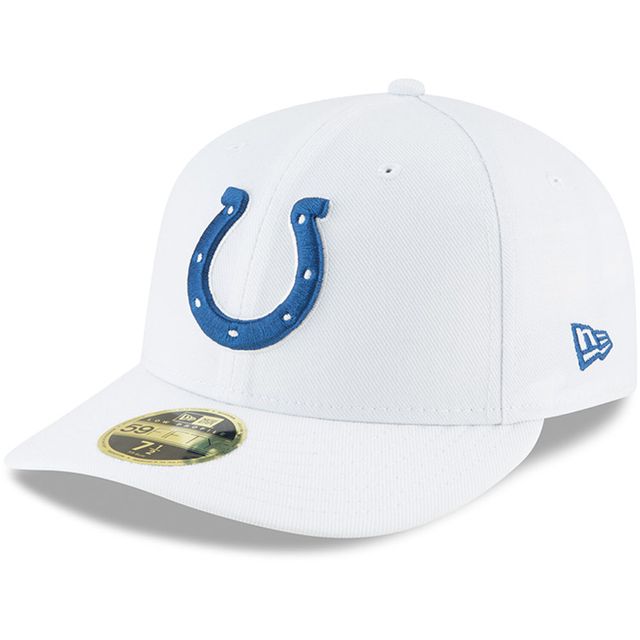 Casquette ajustée 59FIFTY à profil bas Indianapolis Colts Omaha New Era pour homme, blanche