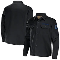 Collection NFL x Darius Rucker pour hommes par Fanatics Veste chemise boutonnée en toile noire des Indianapolis Colts