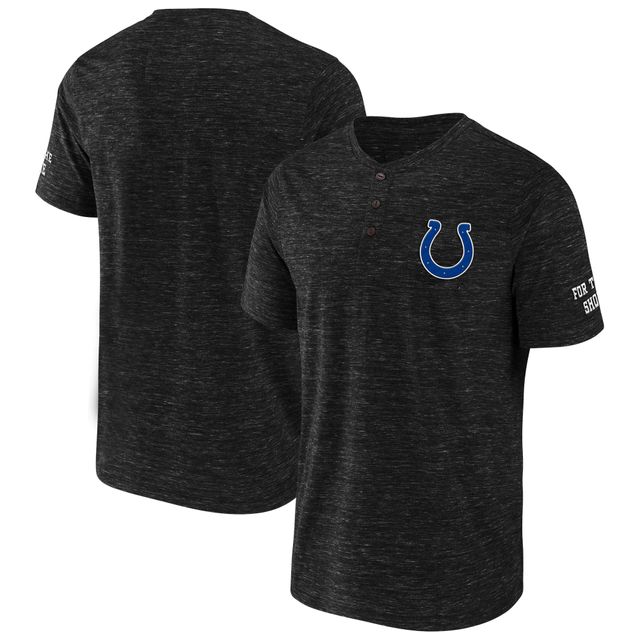 Collection NFL x Darius Rucker pour hommes par Fanatics T-shirt noir Indianapolis Colts Slub Henley