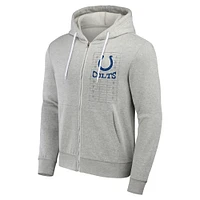 Sweat à capuche zippé pour homme de la collection NFL x Darius Rucker Fanatics, gris chin