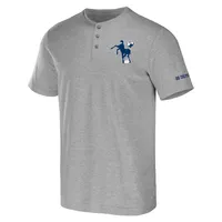 T-shirt Indianapolis Colts Henley NFL x Darius Rucker Collection pour homme par Fanatics gris chiné