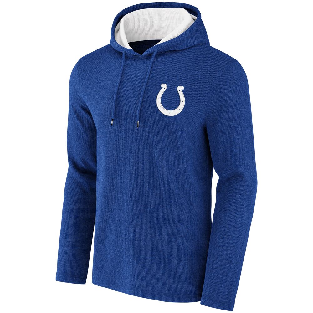 Men's NFL x Darius Rucker Collection by Fanatics Heathered Royal Indianapolis Colts Waffle Knit Pullover Hoodie