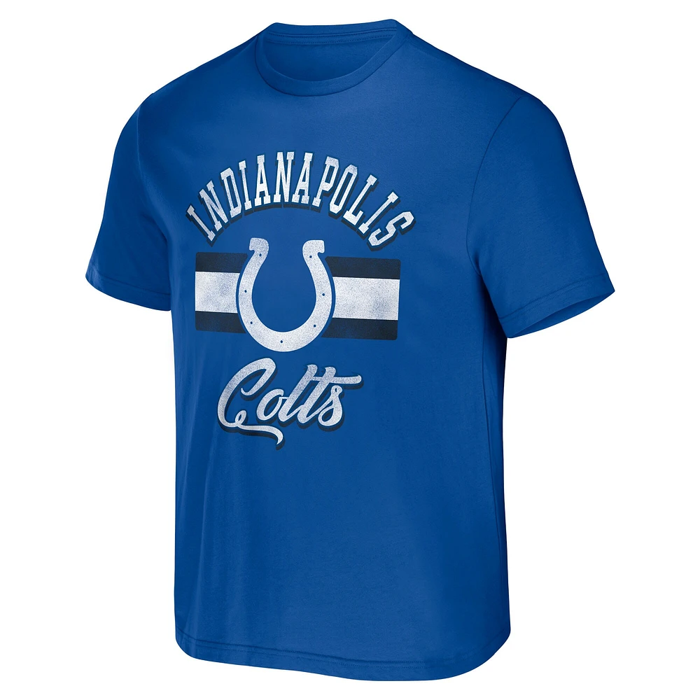 Collection NFL x Darius Rucker pour hommes par Fanatics T-shirt à rayures Royal Indianapolis Colts