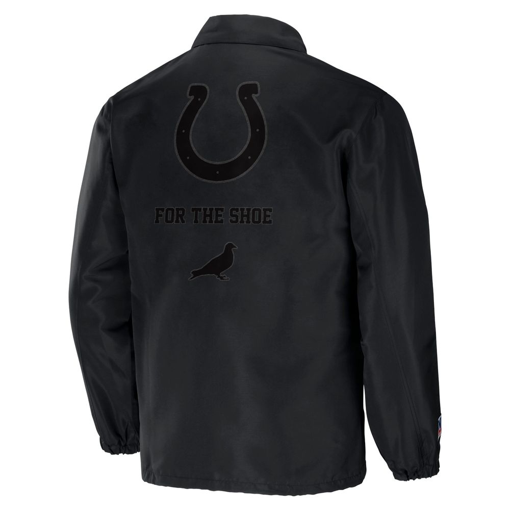 Men's NFL x Staple Black Indianapolis Colts Coaches Full-Snap Jacket