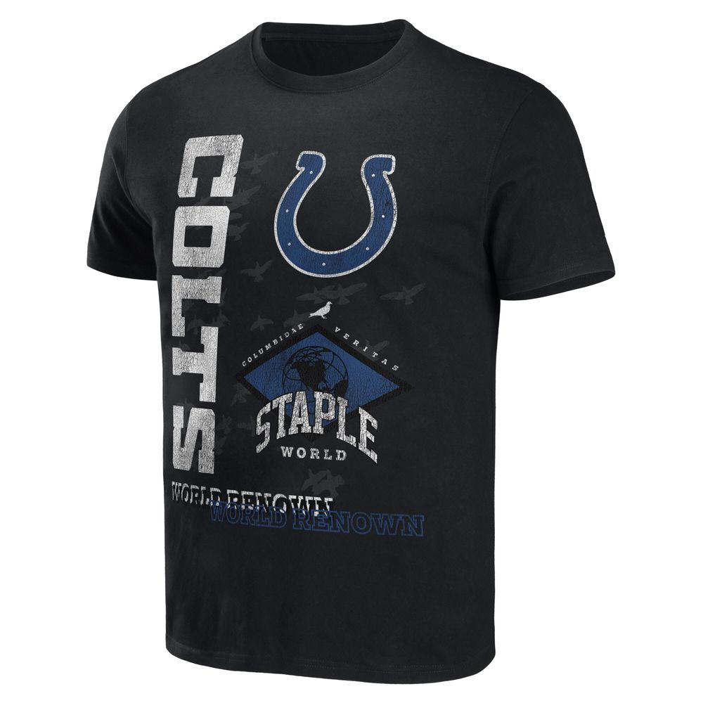 Men's NFL x Staple Black Indianapolis Colts World Renowned T-Shirt