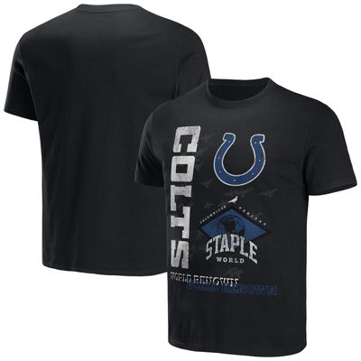 Men's NFL x Staple Black Indianapolis Colts World Renowned T-Shirt