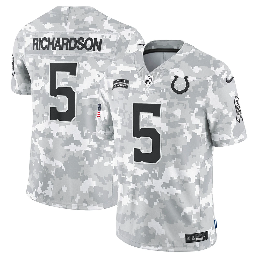 Maillot Nike Anthony Richardson Arctic Camo Indianapolis Colts 2024 Salute to Service Limited pour homme