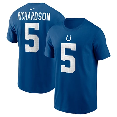 T-shirt Nike pour homme avec nom et numéro de joueur Anthony Richardson Royal Indianapolis Colts