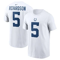 Men's Nike Anthony Richardson White Indianapolis Colts  Player Name & Number T-Shirt