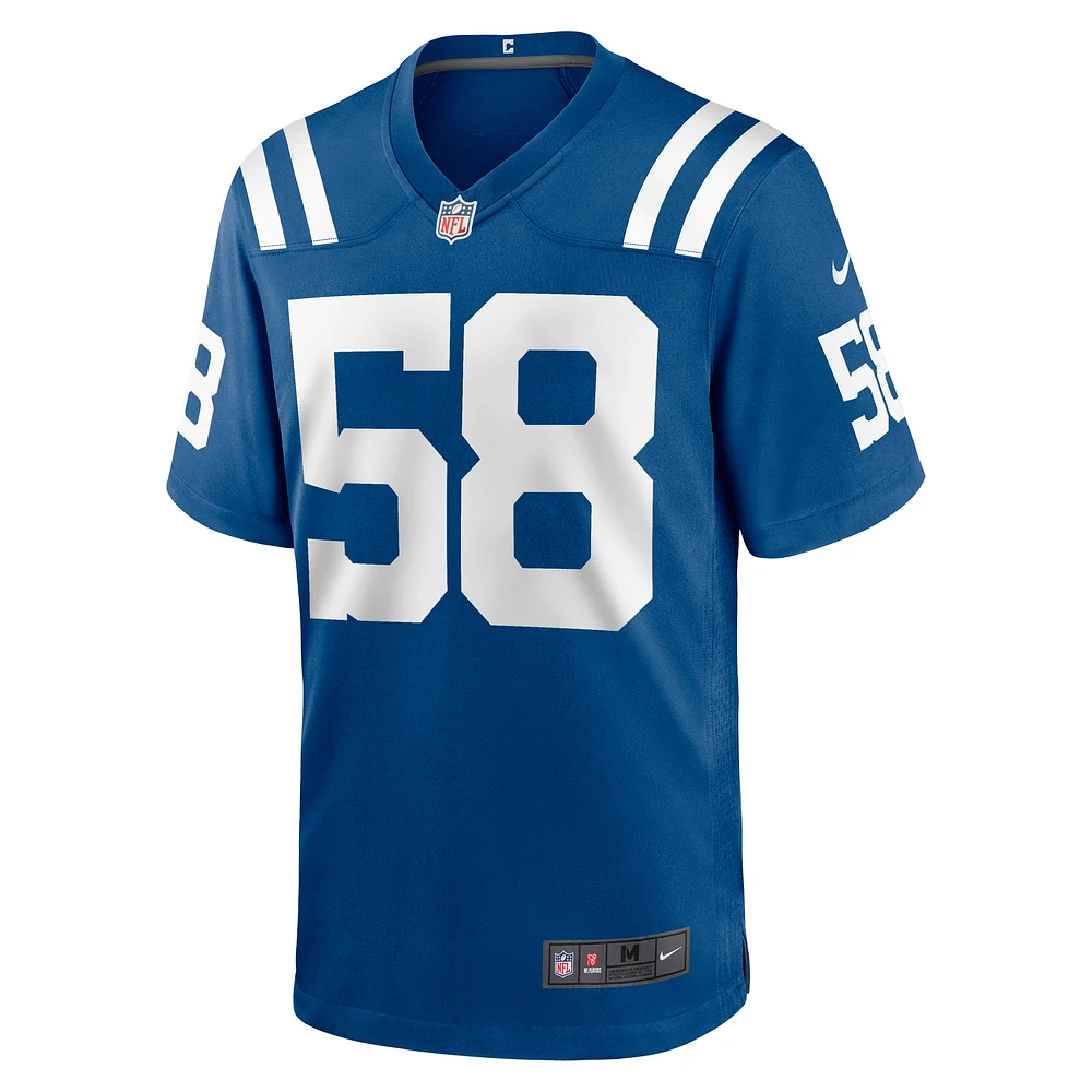 Maillot de match Nike Austin Ajiake Royal Indianapolis Colts pour homme