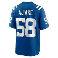 Maillot de match Nike Austin Ajiake Royal Indianapolis Colts pour homme