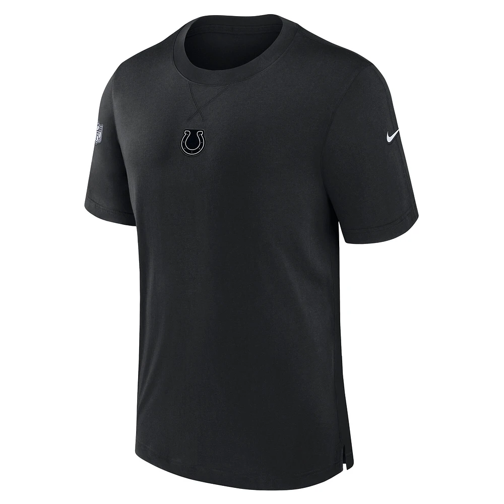 T-shirt Nike noir Indianapolis Colts 2023 Sideline Performance pour homme