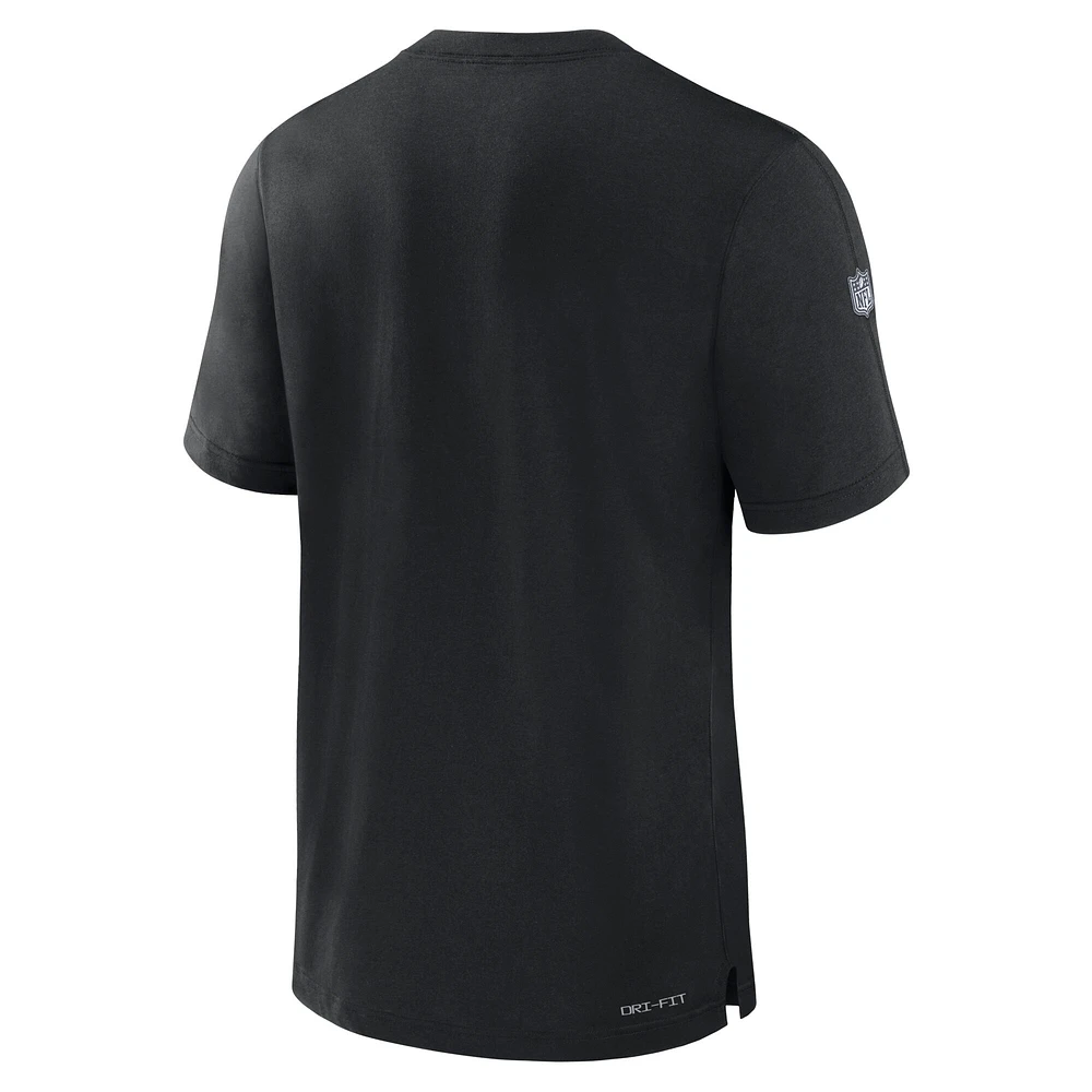 T-shirt Nike noir Indianapolis Colts 2023 Sideline Performance pour homme