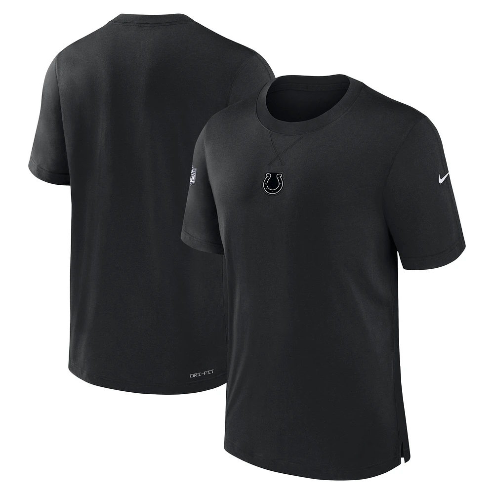 T-shirt Nike noir Indianapolis Colts 2023 Sideline Performance pour homme