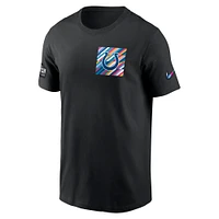 T-shirt Nike noir Indianapolis Colts Crucial Catch Sideline Tri-Blend pour homme