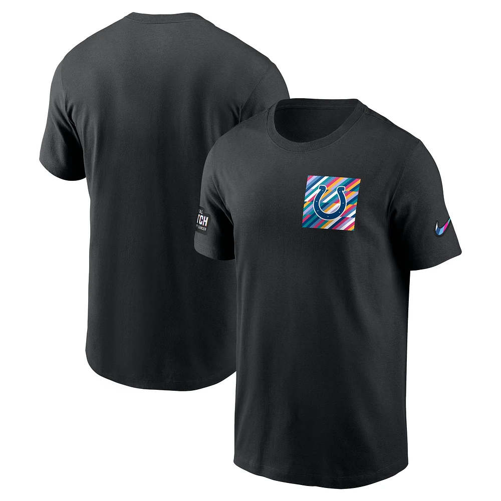 Men's Nike  Black Indianapolis Colts Crucial Catch Sideline Tri-Blend T-Shirt