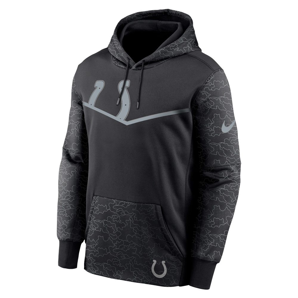 Men's Nike Black Indianapolis Colts RFLCTV Chevron Pullover Hoodie