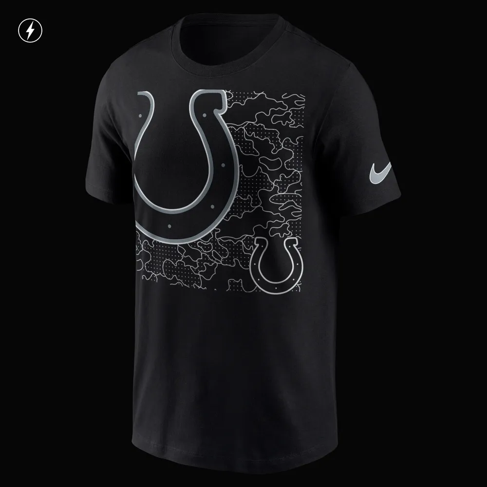 T-shirt RFLCTV Indianapolis Colts Nike noir pour homme