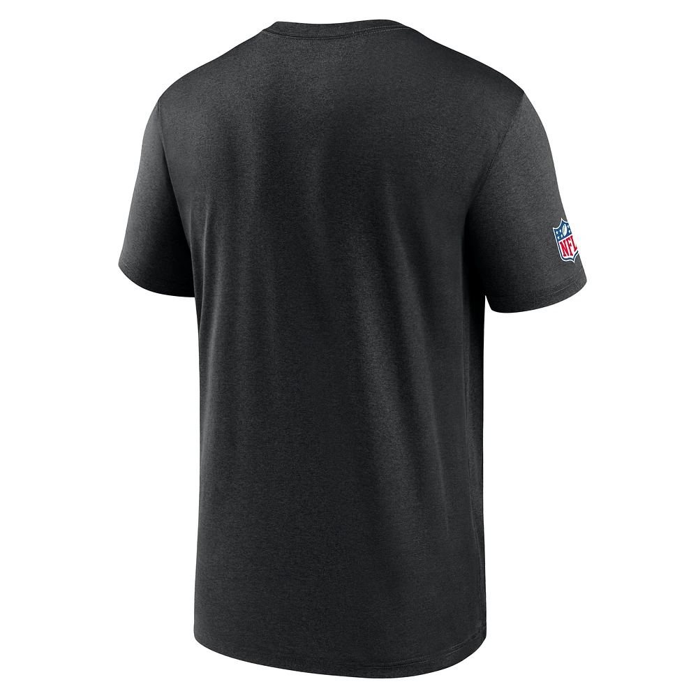 T-shirt Nike noir pour homme, coupe Legend Performance des Indianapolis Colts