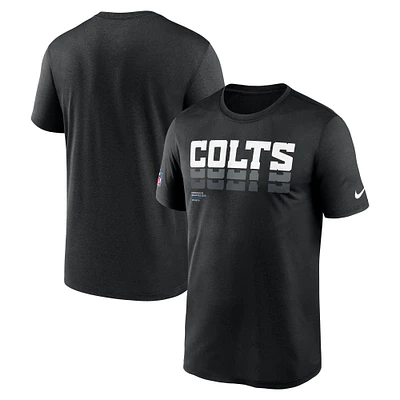 T-shirt Nike noir pour homme, coupe Legend Performance des Indianapolis Colts
