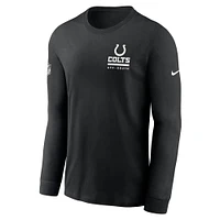 Men's Nike Black Indianapolis Colts Sideline Performance Long Sleeve T-Shirt