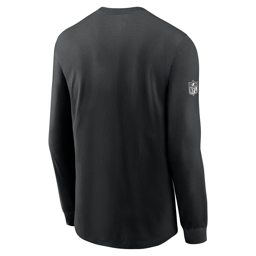 Men's Nike Black Indianapolis Colts Sideline Performance Long Sleeve T-Shirt