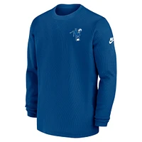Nike Indianapolis Colts Indiana Nights Alternate Heavy Brushed Waffle Haut à manches longues pour homme - Bleu