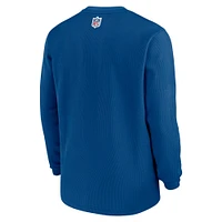 Men's Nike Blue Indianapolis Colts Indiana Nights Alternate Heavy Brushed Waffle Long Sleeve Top