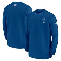 Men's Nike Blue Indianapolis Colts Indiana Nights Alternate Heavy Brushed Waffle Long Sleeve Top