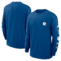 Men's Nike Blue Indianapolis Colts Rewind Heavy Max 90 Pocket Long Sleeve T-Shirt