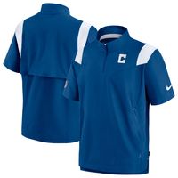 Men's Nike Blue Indianapolis Colts Sideline Coaches Chevron Lockup Pullover Top