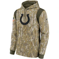 Homme Nike Camo Indianapolis Colts 2021 Salute To Service - Therma Performance Pullover Hoodie