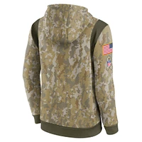 Sweat à capuche Nike Camo Indianapolis Colts Salute To Service Therma Performance pour hommes