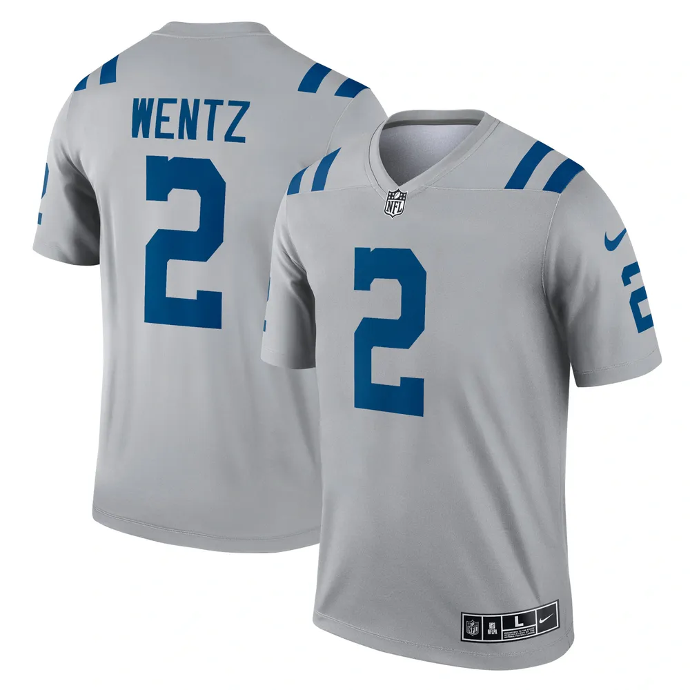 Lids Carson Wentz Indianapolis Colts Nike Inverted Legend Jersey - Gray