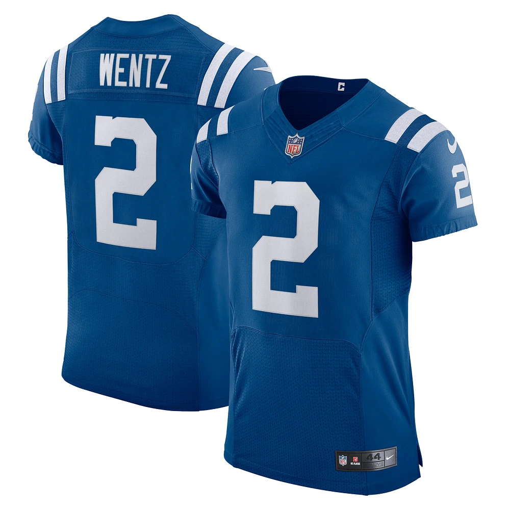 Maillot de joueur Nike Carson Wentz Royal Indianapolis Colts Vapor Elite pour homme