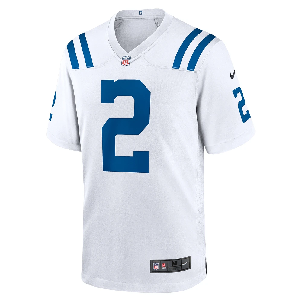 Maillot de match Nike Carson Wentz pour hommes, blanc, Indianapolis Colts