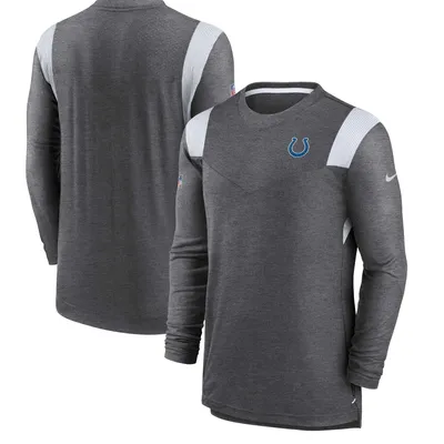 Indianapolis Colts Nike Sideline Tonal Logo Performance Player Long Sleeve T-Shirt - Charcoal