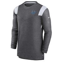 Men's Nike Charcoal Indianapolis Colts Sideline Tonal Logo Performance Player Long Sleeve T-Shirt