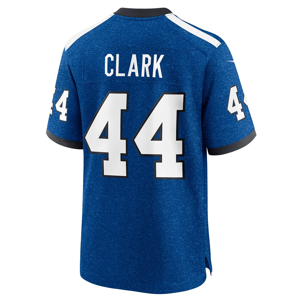 Maillot de match alternatif Nike Dallas Clark bleu pour homme des Indianapolis Colts, joueur retraité