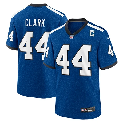 Maillot de match alternatif Nike Dallas Clark bleu pour homme des Indianapolis Colts, joueur retraité