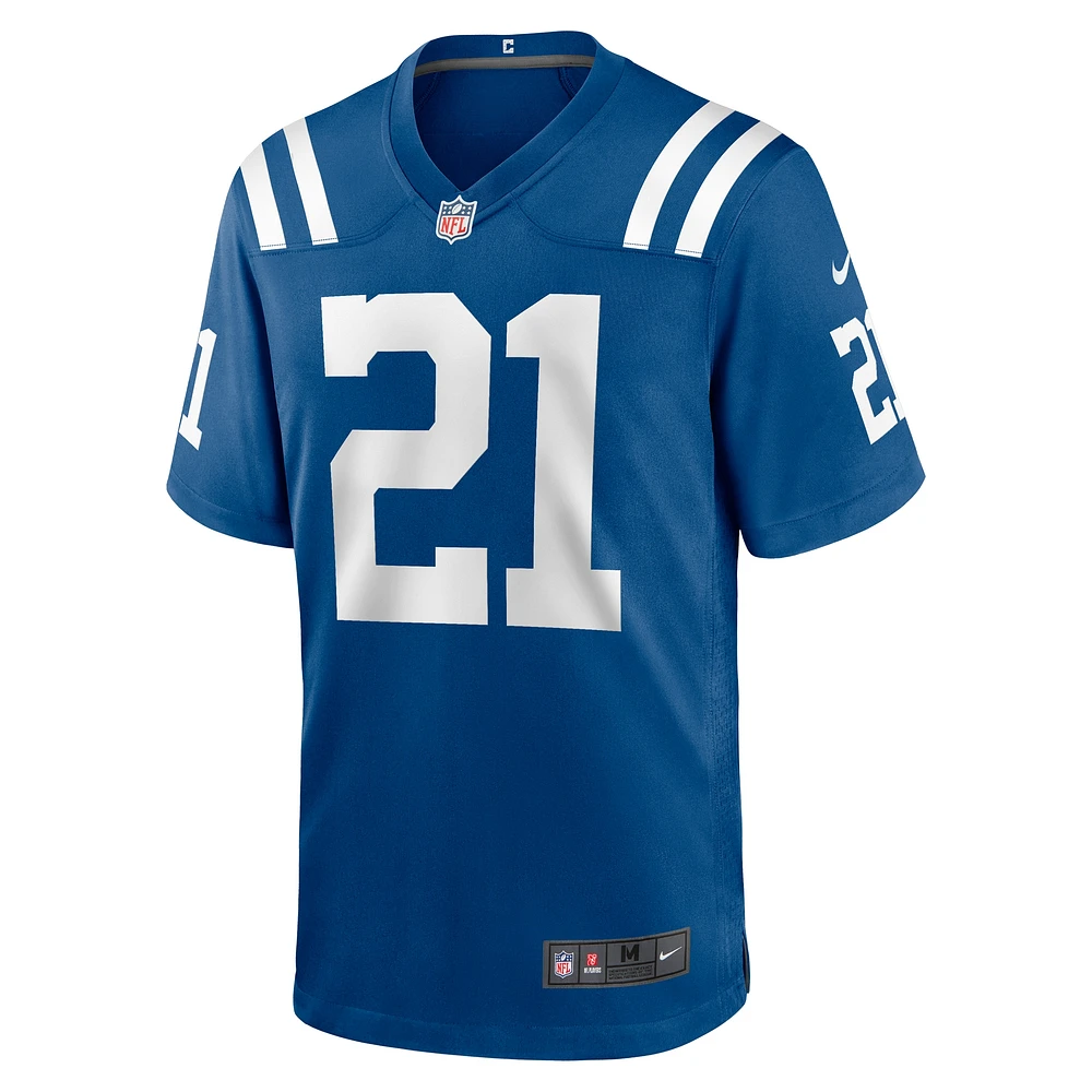 Maillot de match Nike Dallis Flowers Royal Indianapolis Colts pour homme