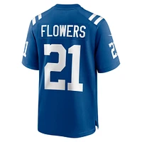 Maillot de match Nike Dallis Flowers Royal Indianapolis Colts pour homme