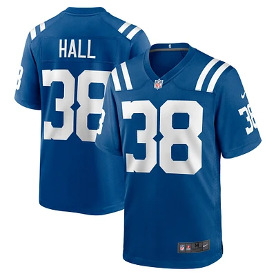 Maillot de match Nike Darren Hall Royal Indianapolis Colts pour homme