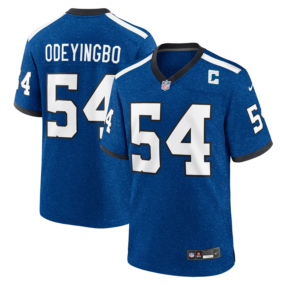 Maillot de match alternatif Indianapolis Colts Indiana Nights Nike Dayo Odeyingbo pour homme