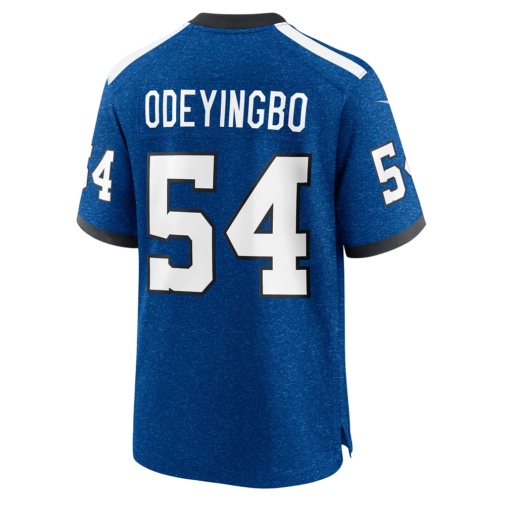 Maillot de match alternatif Indianapolis Colts Indiana Nights Nike Dayo Odeyingbo pour homme