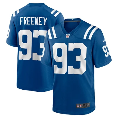 Maillot de match Nike Dwight Freeney Royal Indianapolis Colts pour homme, joueur retraité