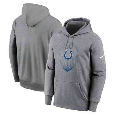 Men's Nike Heather Gray Indianapolis Colts Icon Performance Pullover Hoodie