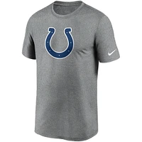 T-shirt Nike Essential Legend Performance gris chiné pour homme avec logo Indianapolis Colts