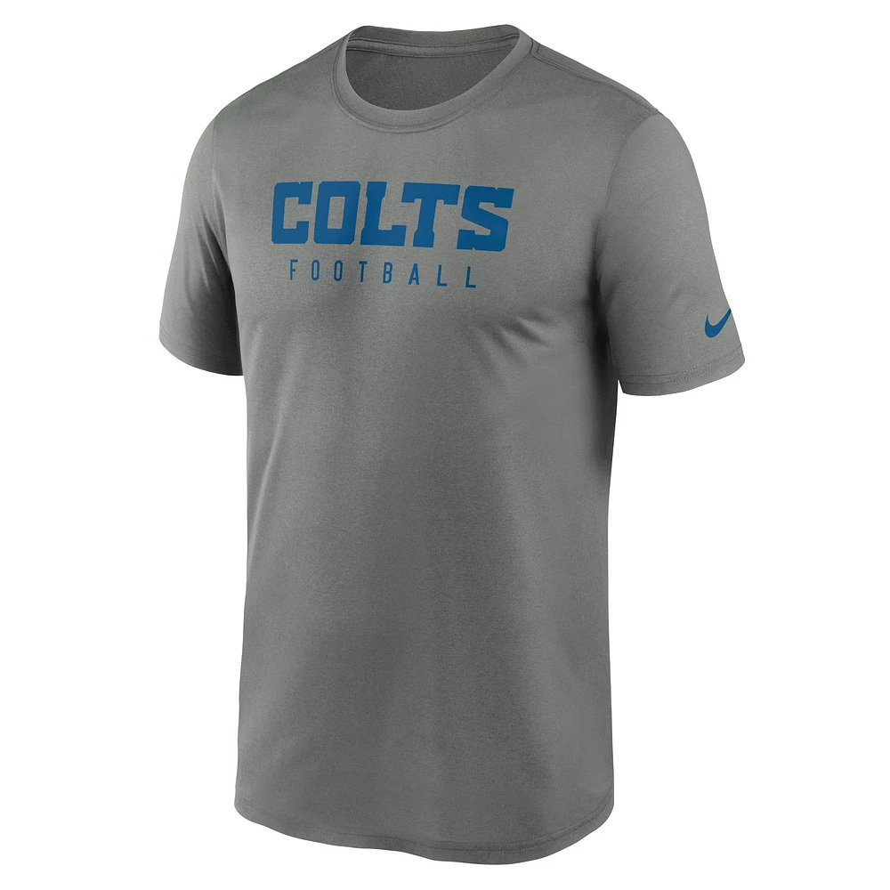 Men's Nike  Heather Gray Indianapolis Colts Sideline Legend Performance T-Shirt